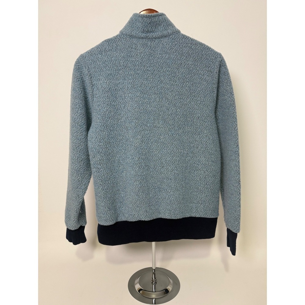 Patagonia Sweater Women's Small Wool Blend Woolyester Quarter Zip Blue Gorpcore - Picture 5 of 12